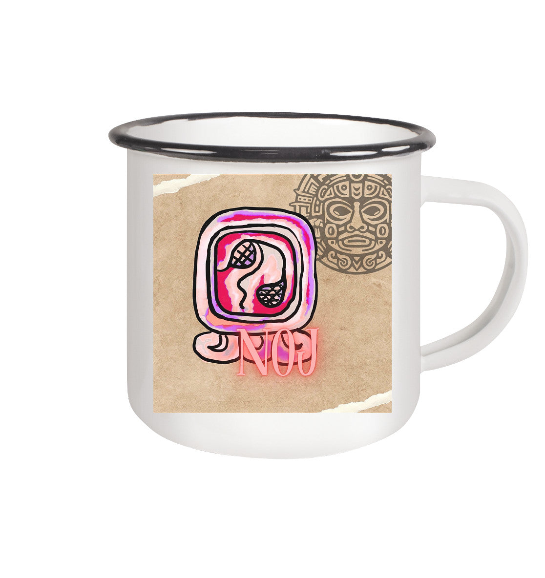 Emaille Tasse - Rote Erde / Enamel mug - red earth