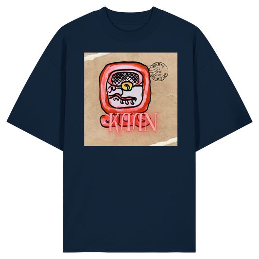Organic Oversize Shirt - Roter Schange / Red serpent