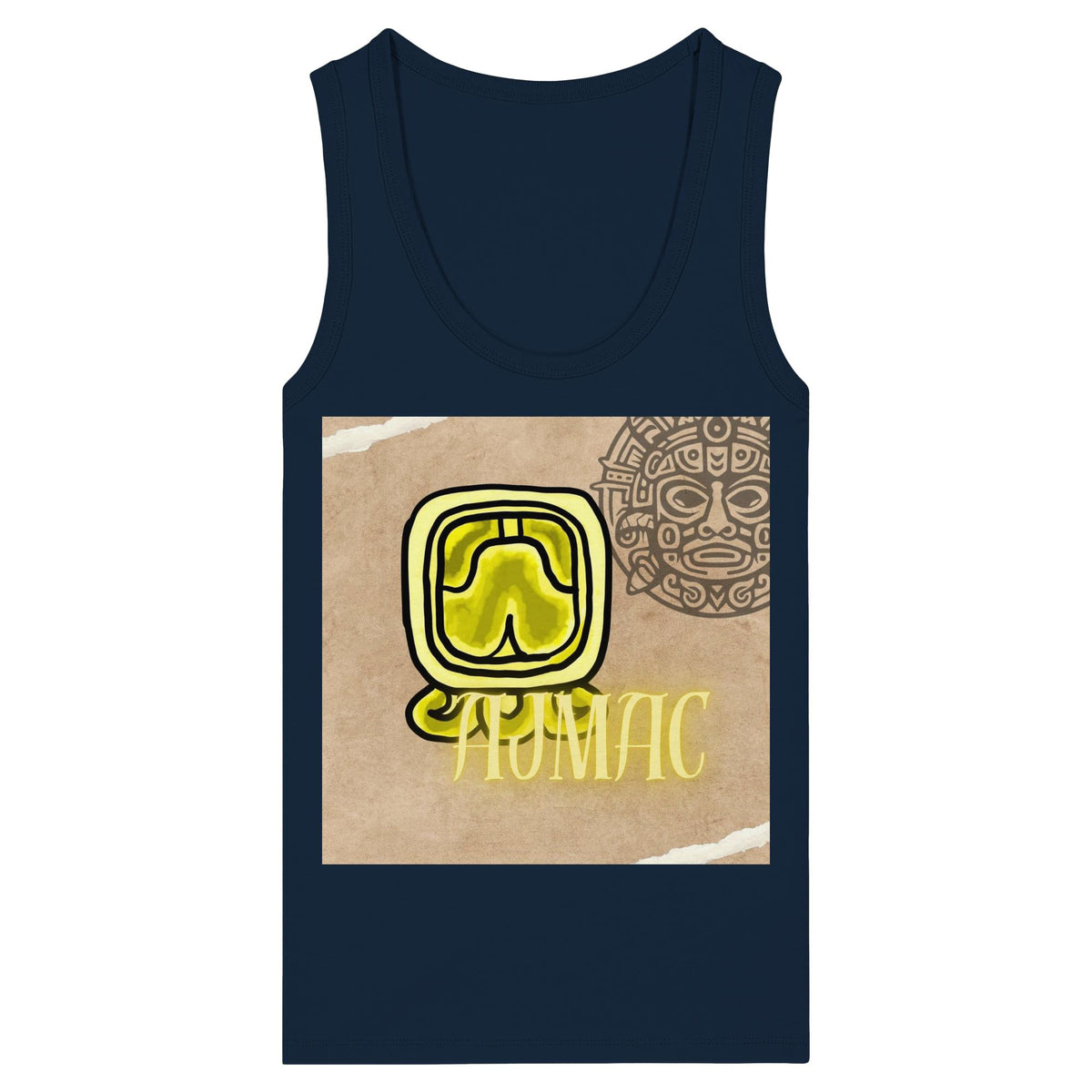 Womens Organic Fitted Tank Top - Gelbe Weisheit / yellow wisdom