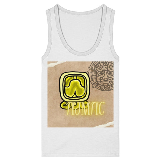 Womens Organic Fitted Tank Top - Gelbe Weisheit / yellow wisdom
