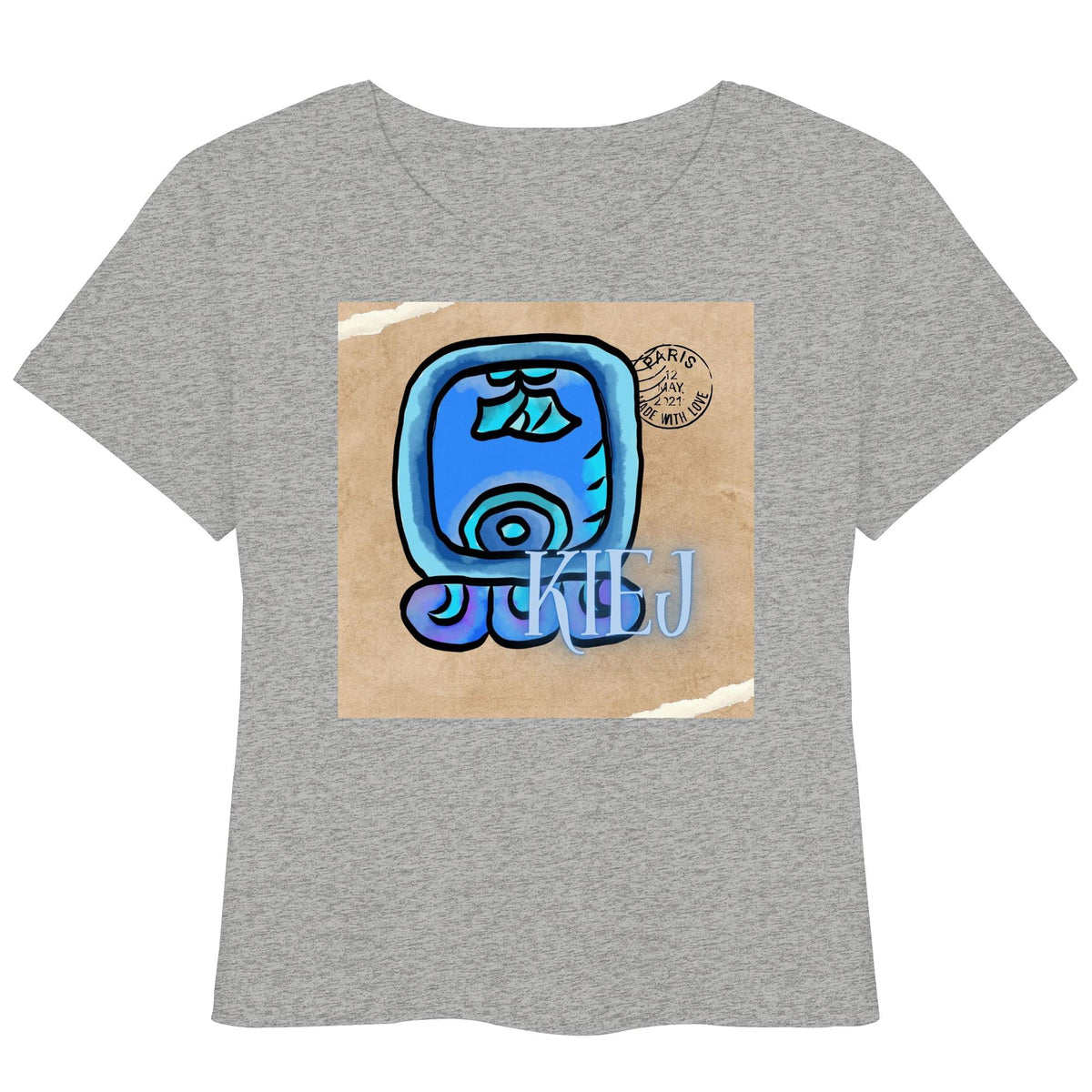 Womens Organic Lightweight T-Shirt - Blauer Hirsch / Blue deer