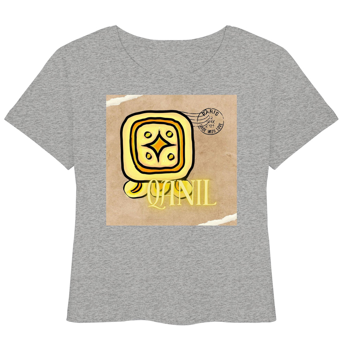 Womens Organic Lightweight T-Shirt - Gelber Stern / Yellow star