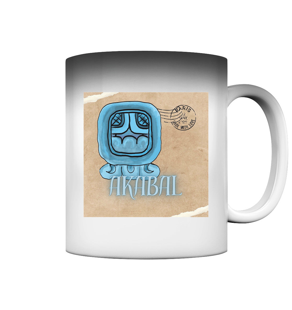 Magic mug printed with the Maya Glyph of your choice
