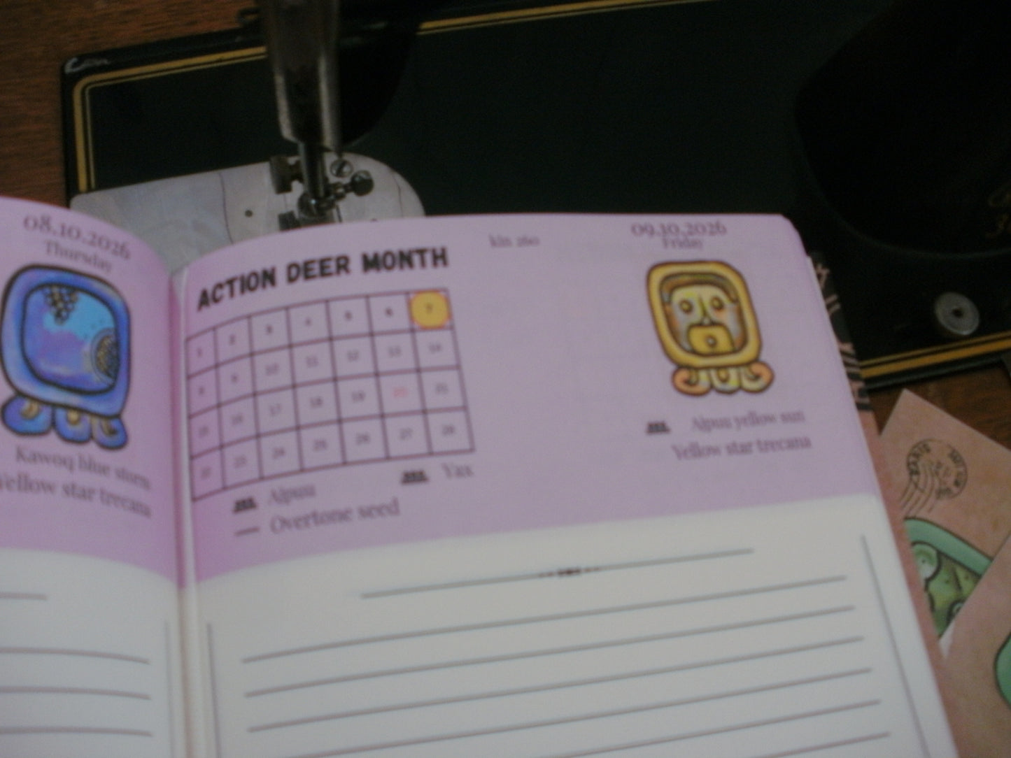 Maya calendar for calendar year 2026/2027 with the daily signature calculator