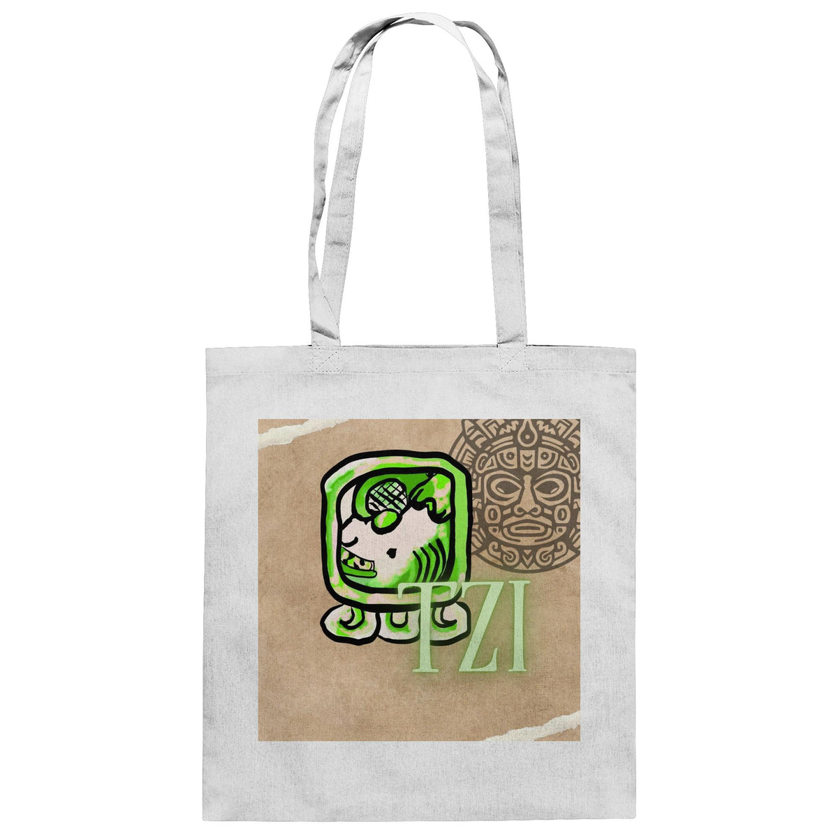 Baumwolltasche - Weißer Hund / 100% cotton tote bag - white dog