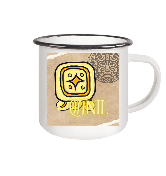 Emaille Tasse - Gelber Stern / Enamel mug - yellow star