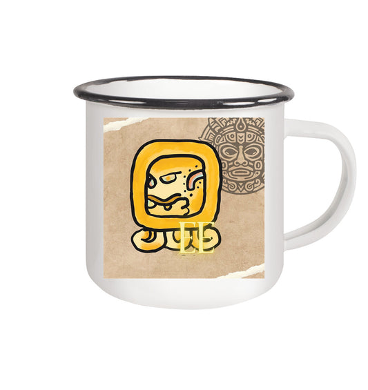 Emaille Tasse - Gelbe Straße / Enamel mug - yellow road