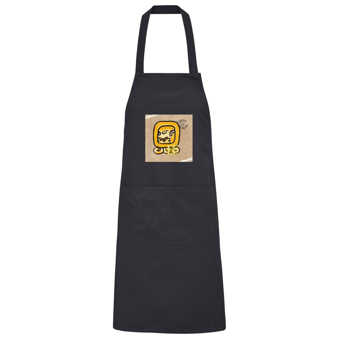 Organic Grillschürze Gelbe Straße / Barbeque apron yellow road