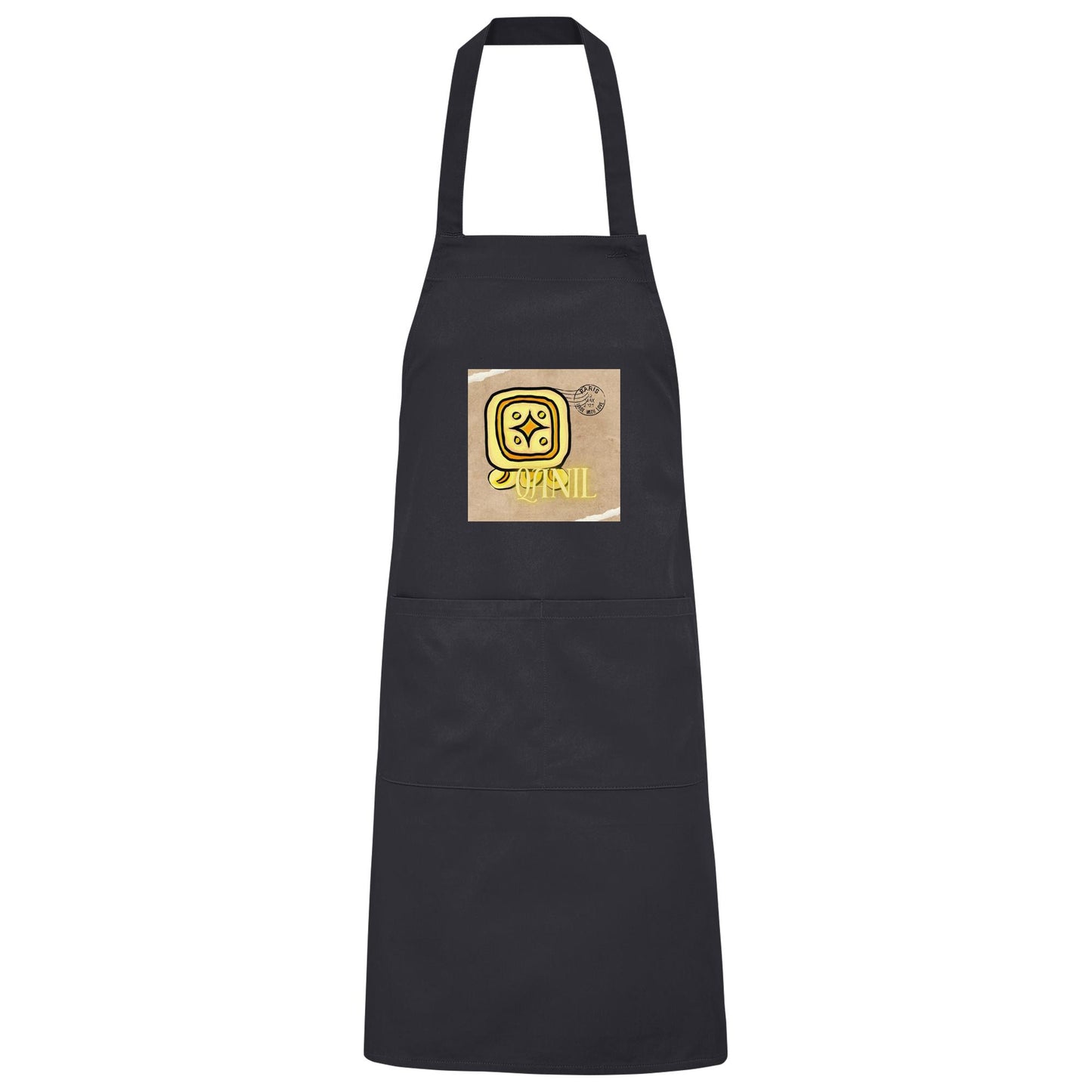 Organic Grillschürze Gelber Stern / Barbeque apron Yellow star