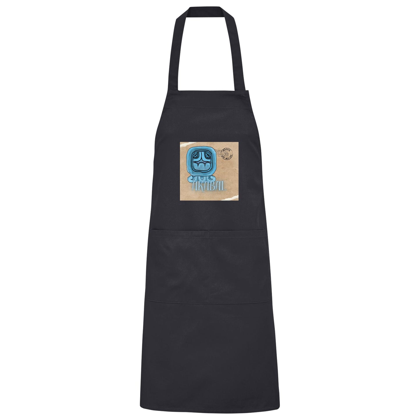 Organic Grillschürze Blaues Haus / Barbeque apron Blue house