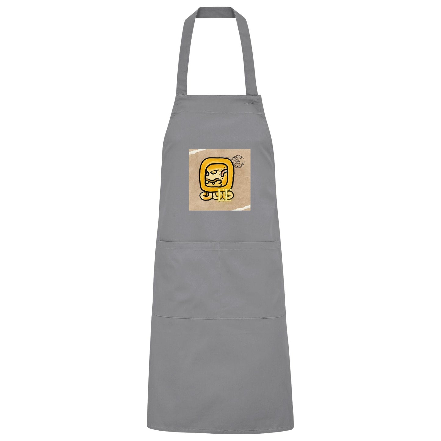 Organic Grillschürze Gelbe Straße / Barbeque apron yellow road