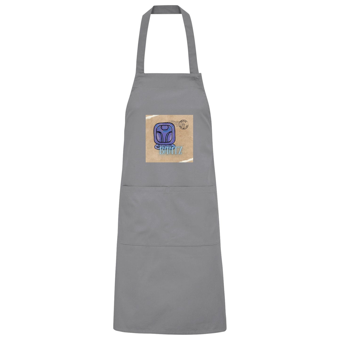 Organic Grillschürze Blauer Affe / Barbeque apron Blue monkey