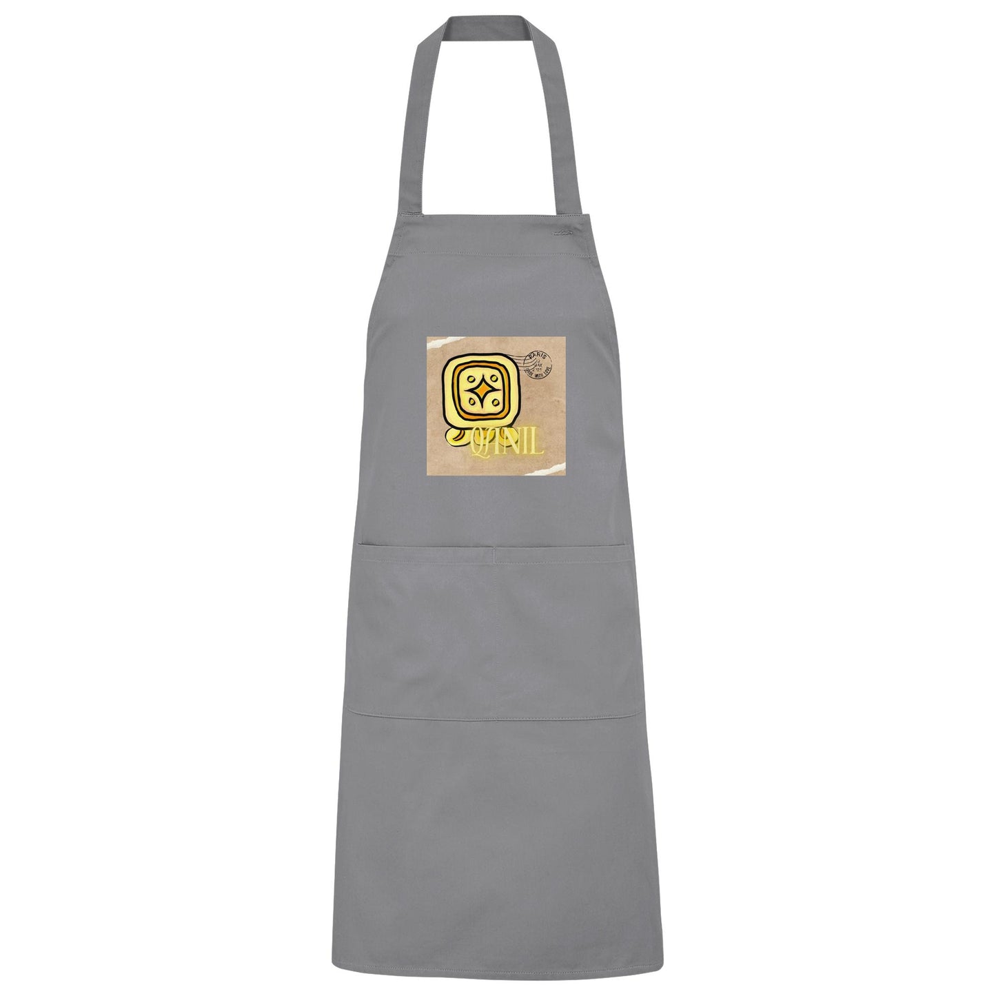 Organic Grillschürze Gelber Stern / Barbeque apron Yellow star