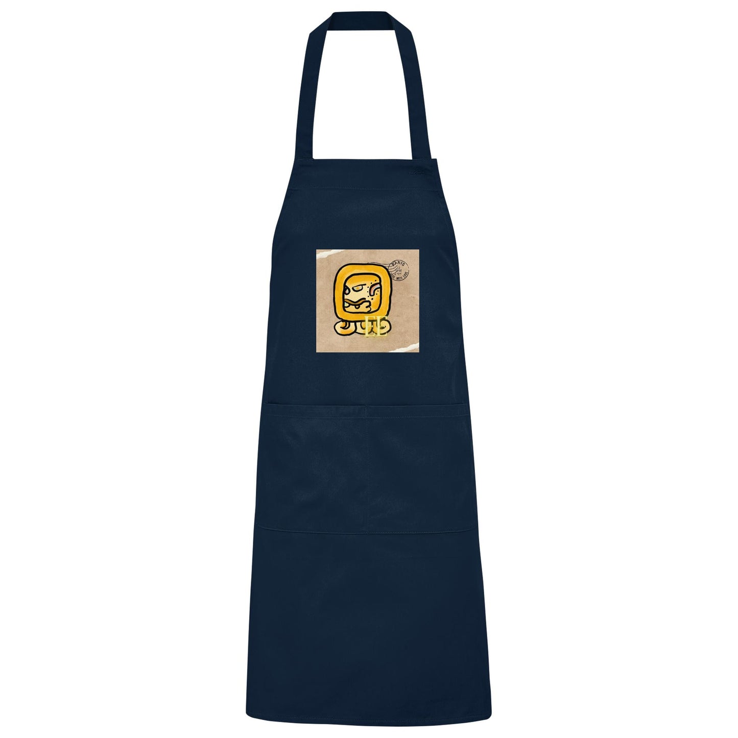 Organic Grillschürze Gelbe Straße / Barbeque apron yellow road