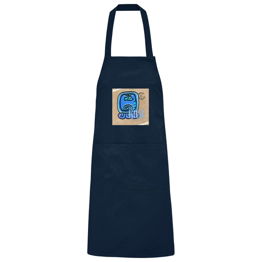 Organic Grillschürze Blauer Hirsch / Barbeque apron Blue deer