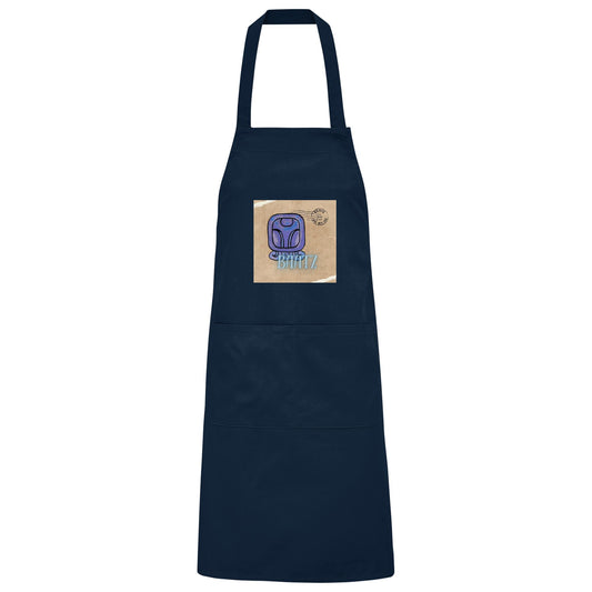 Organic Grillschürze Blauer Affe / Barbeque apron Blue monkey