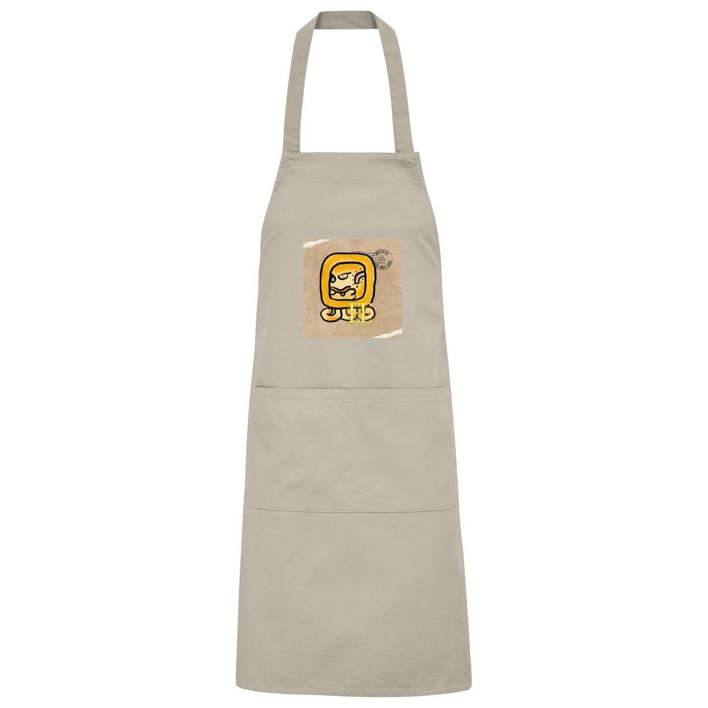 Organic Grillschürze Gelbe Straße / Barbeque apron yellow road