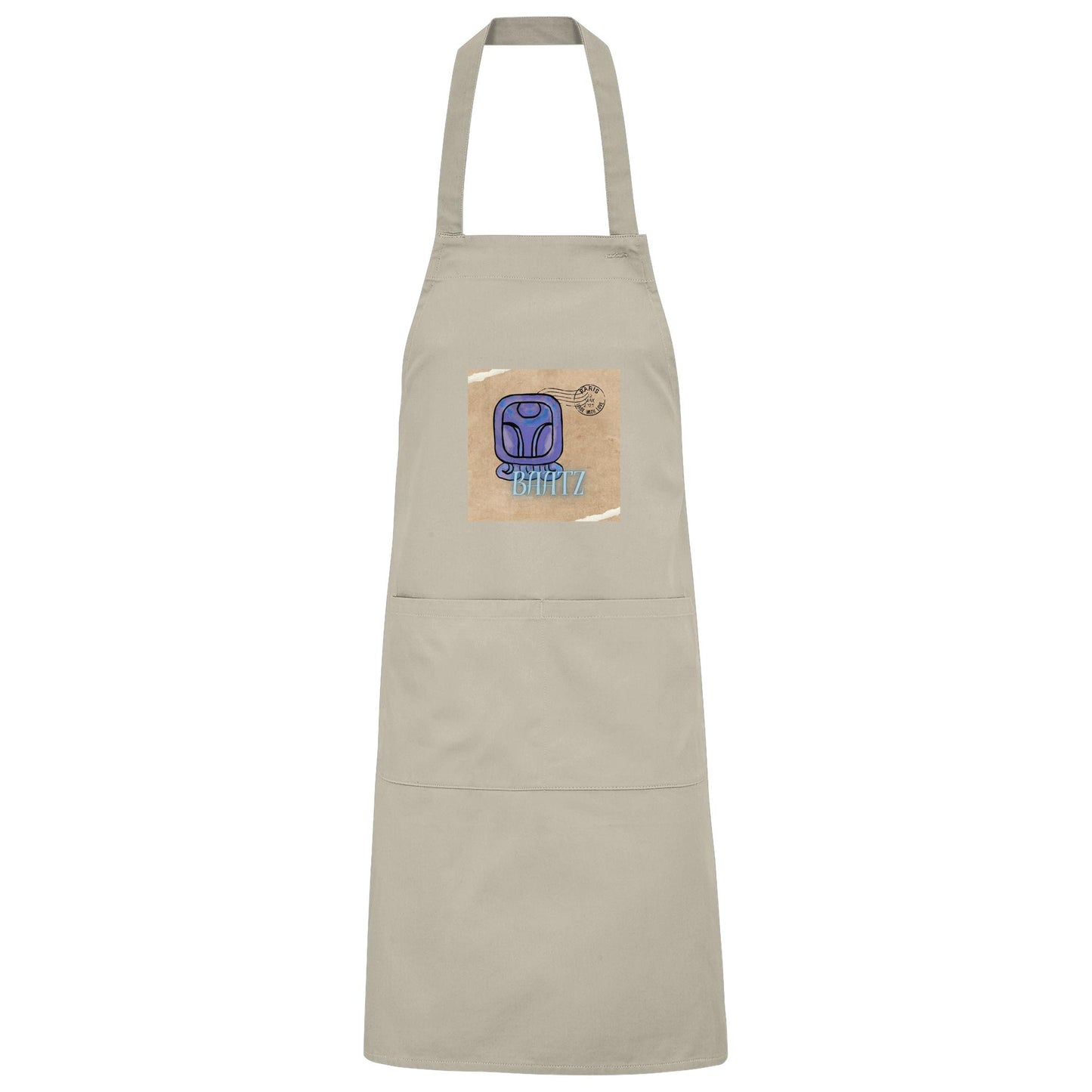 Organic Grillschürze Blauer Affe / Barbeque apron Blue monkey