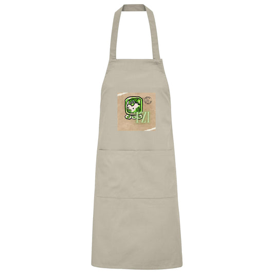 Organic Grillschürze Weißer Hund / Barbeque apron White dog