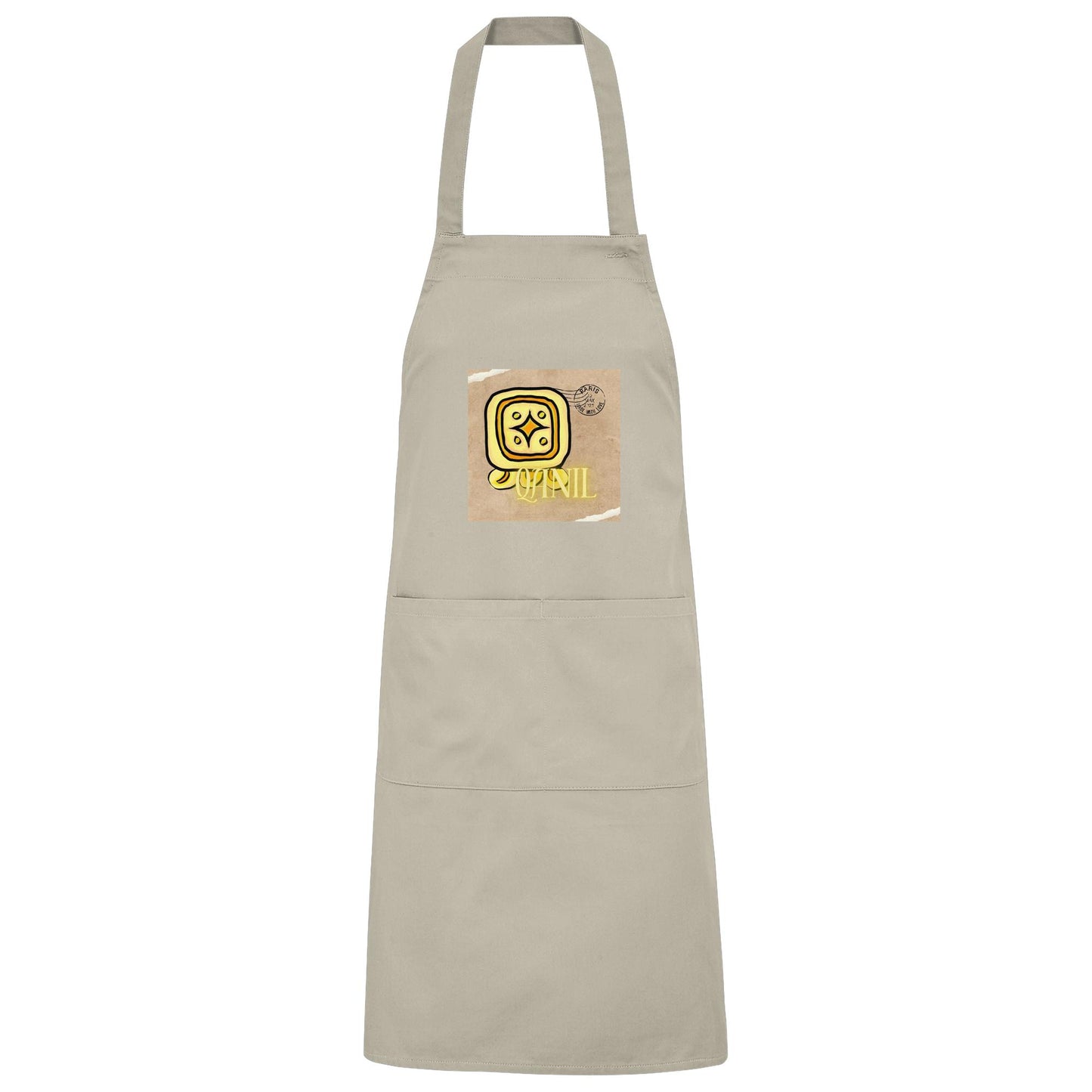 Organic Grillschürze Gelber Stern / Barbeque apron Yellow star