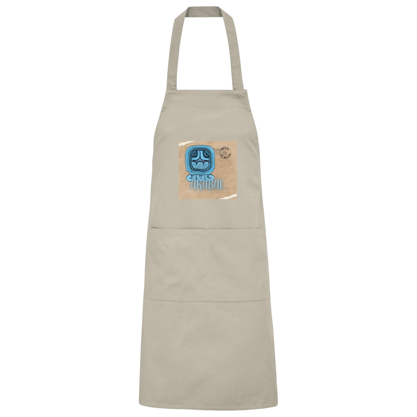 Organic Grillschürze Blaues Haus / Barbeque apron Blue house