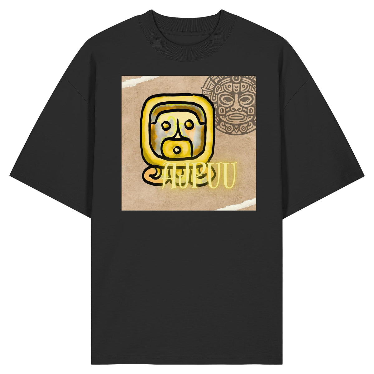 Organic Oversize Shirt - Gelbe Sonne / yellow sun