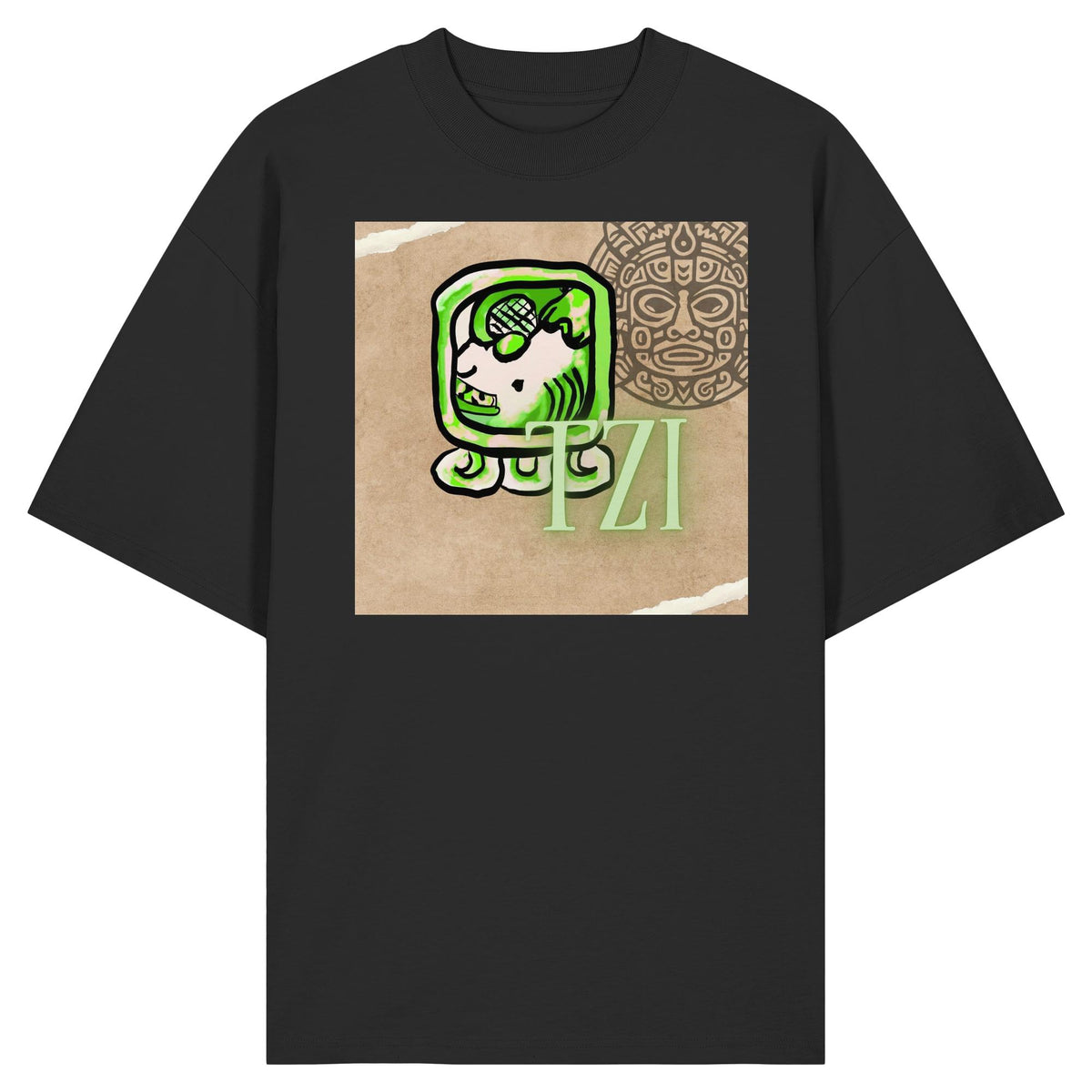 Organic Oversize Shirt - Weißer Hund / white dog