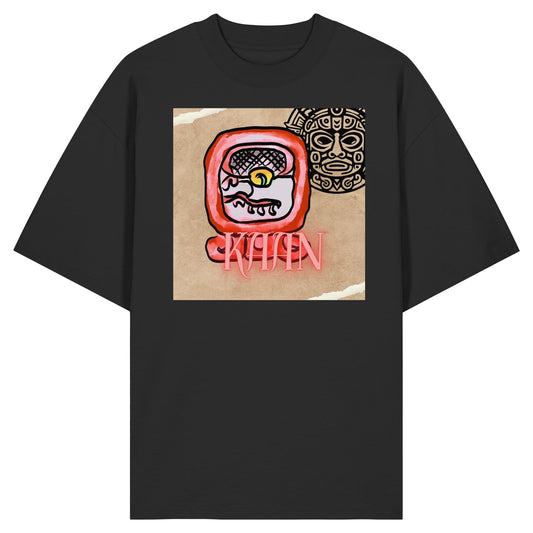 Organic Oversize Shirt - Rote Schlange / red serpent