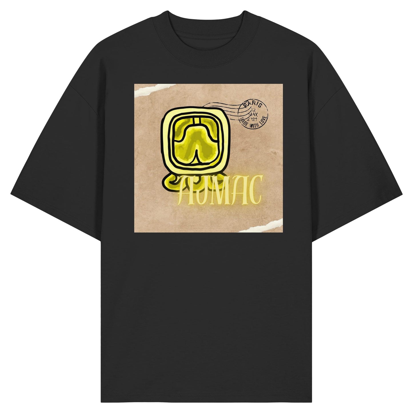 Organic Oversize Shirt - Gelbe Weisheit / Yellow wisdom