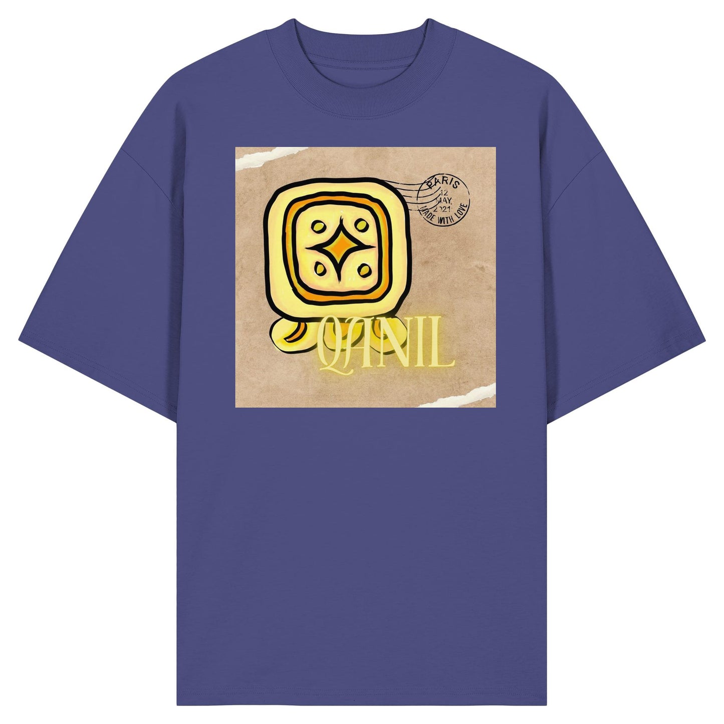 Organic Oversize Shirt - Gelber Stern / Yellow star