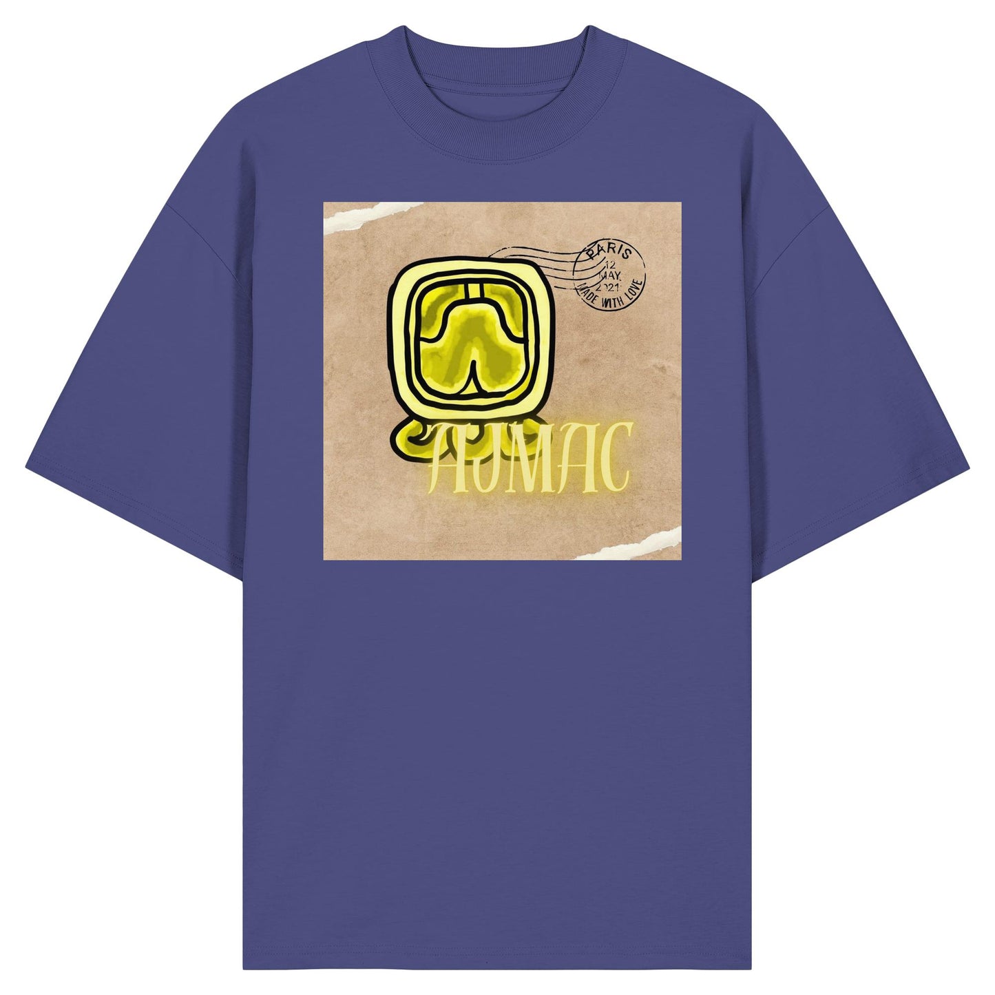 Organic Oversize Shirt - Gelbe Weisheit / Yellow wisdom