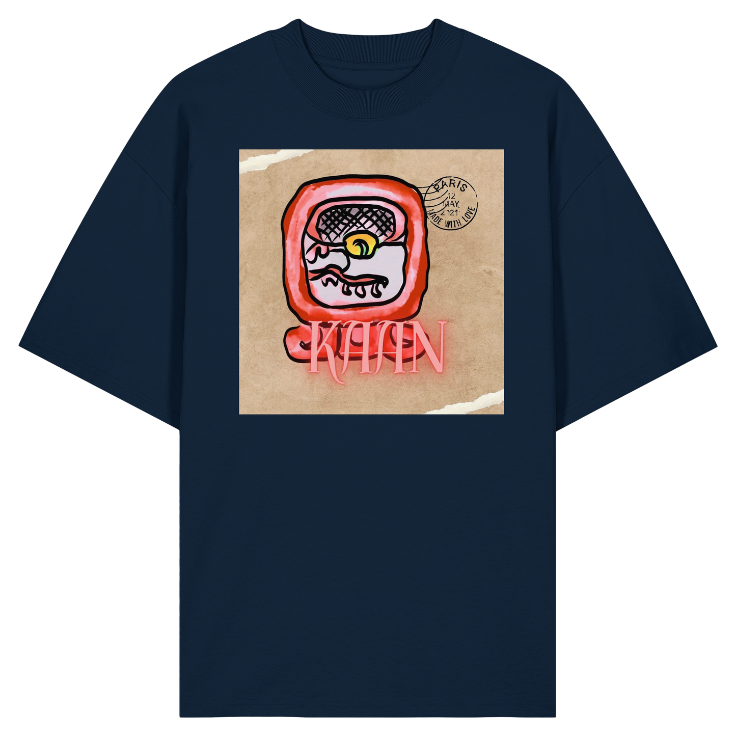 Organic Oversize Shirt - Roter Schange / Red serpent