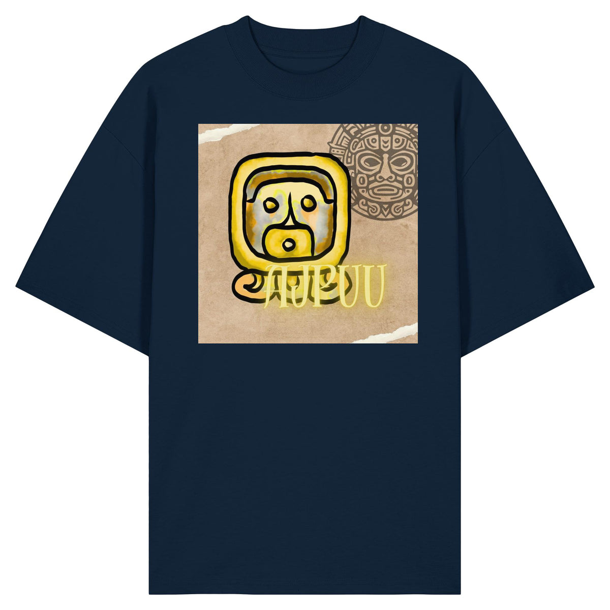 Organic Oversize Shirt - Gelbe Sonne / yellow sun