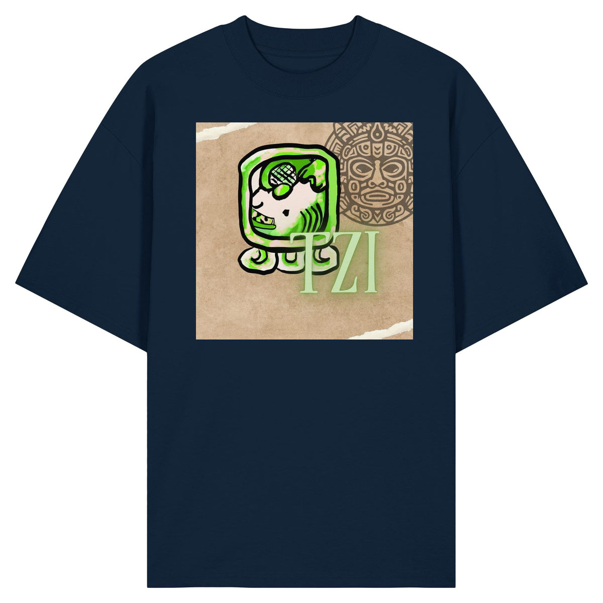 Organic Oversize Shirt - Weißer Hund / white dog