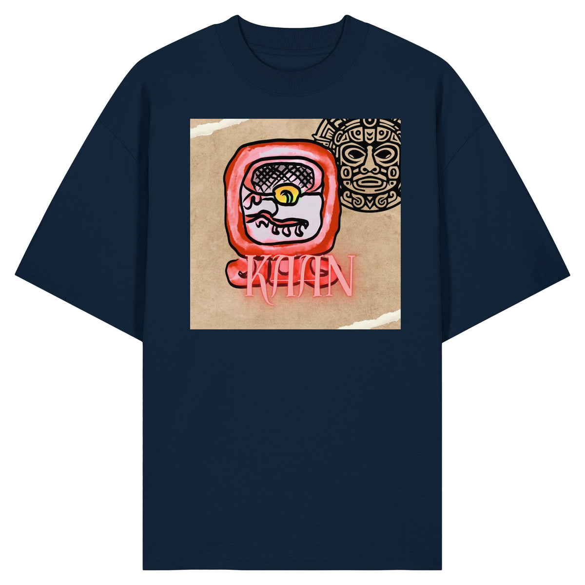 Organic Oversize Shirt - Rote Schlange / red serpent