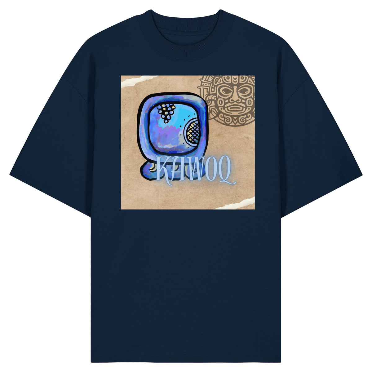 Organic Oversize Shirt - Blauer Sturm / blue storm