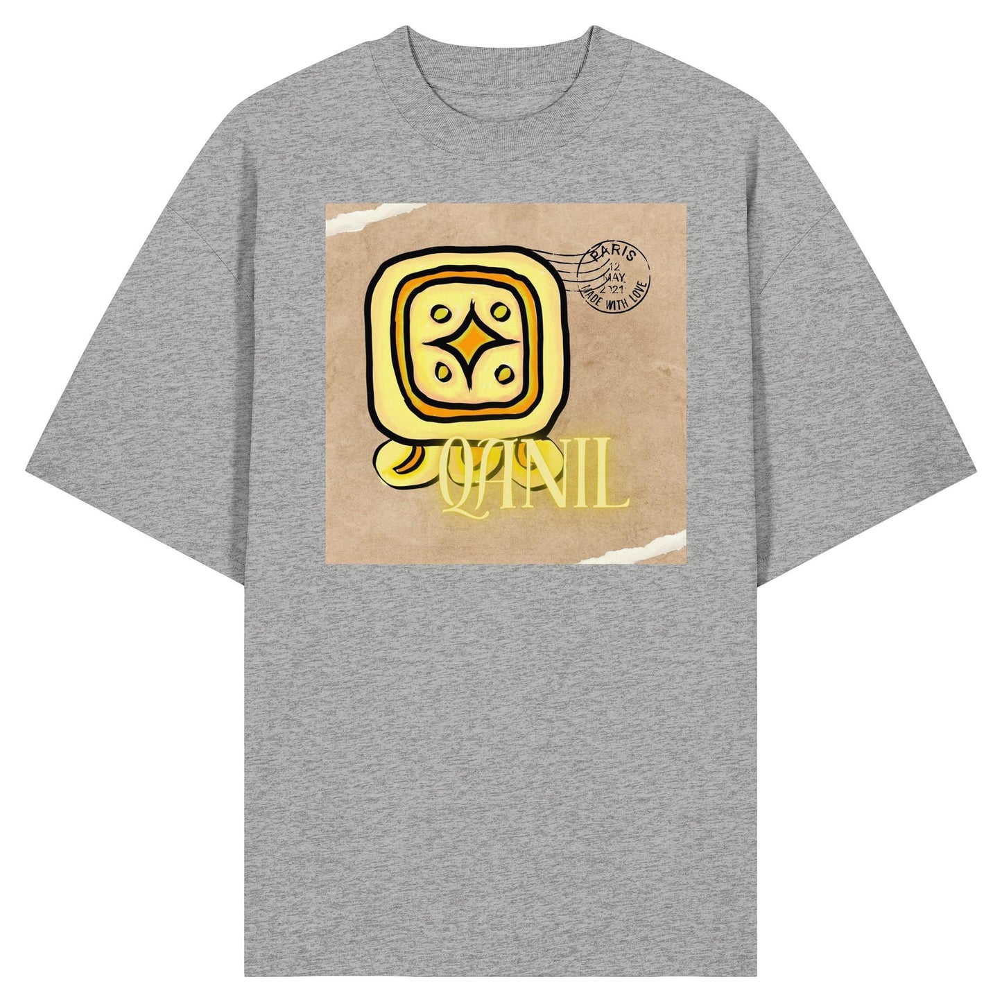 Organic Oversize Shirt - Gelber Stern / Yellow star