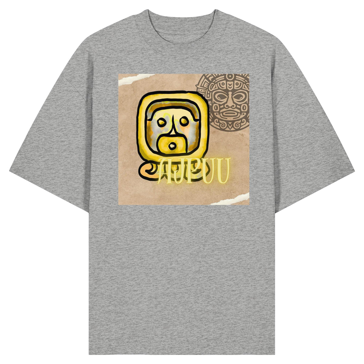Organic Oversize Shirt - Gelbe Sonne / yellow sun