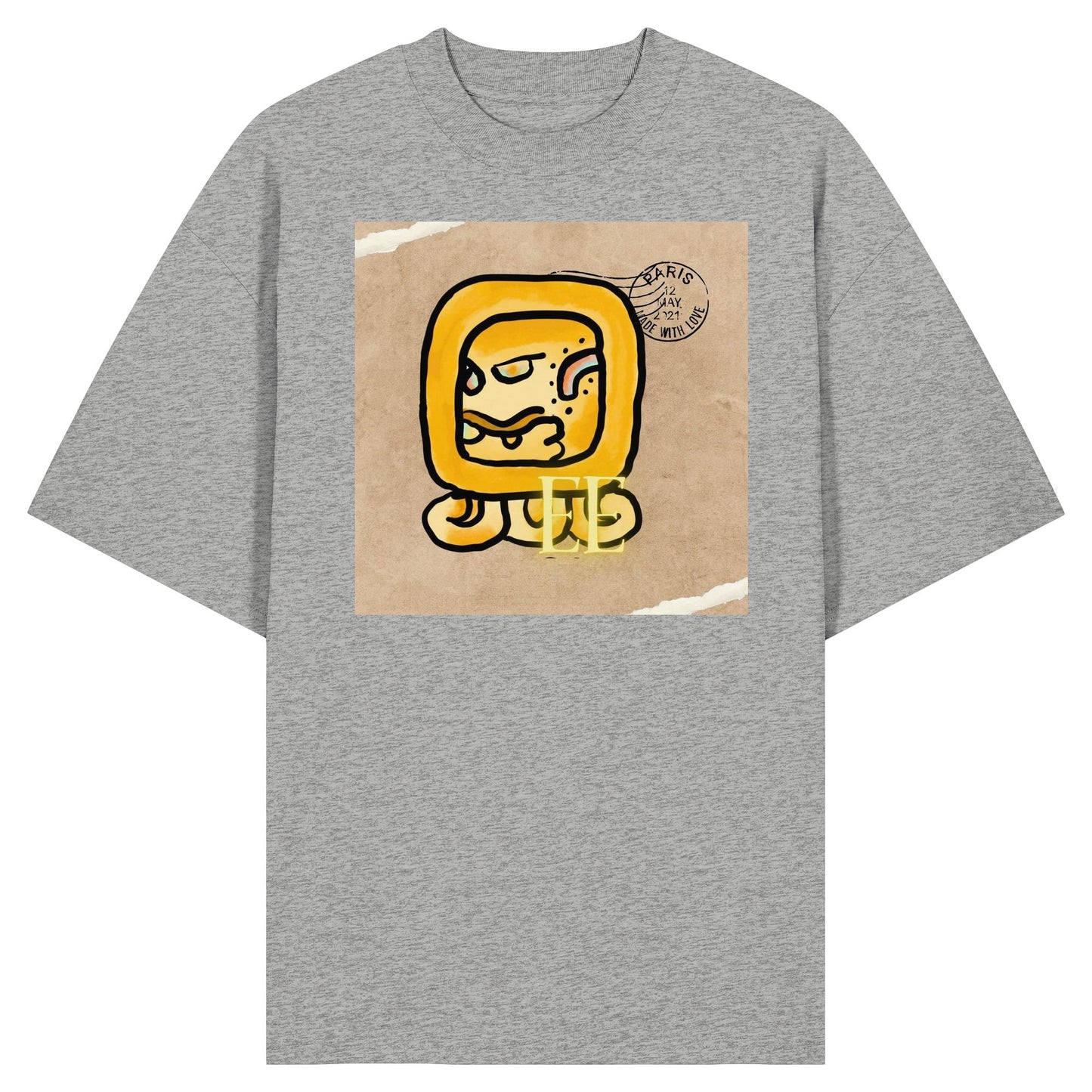 Organic Oversize Shirt - Gelbe Straße / Yellow road
