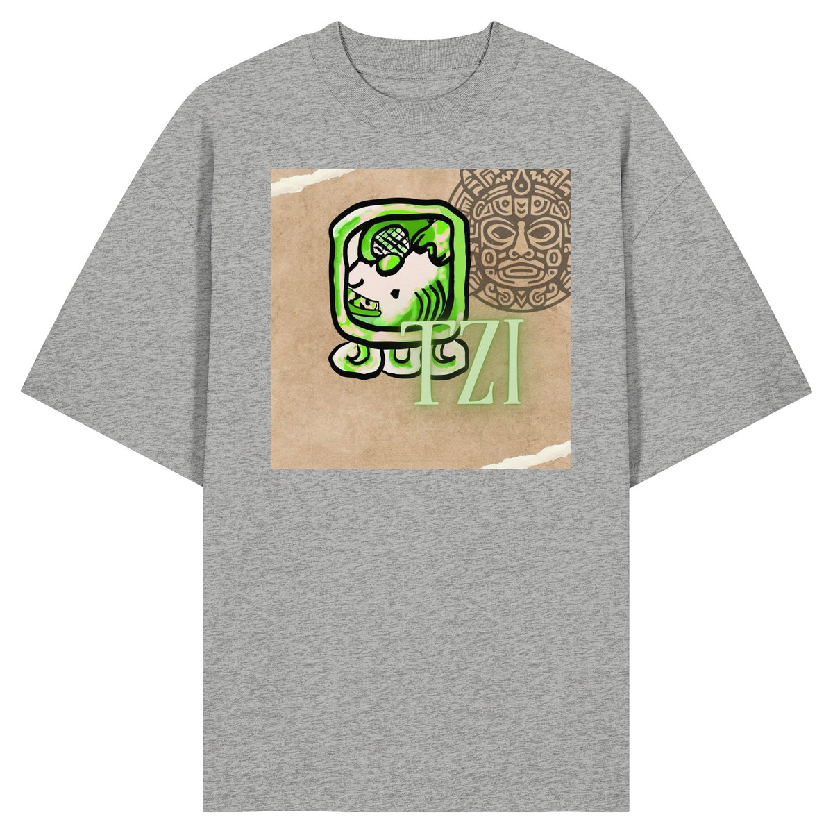 Organic Oversize Shirt - Weißer Hund / white dog