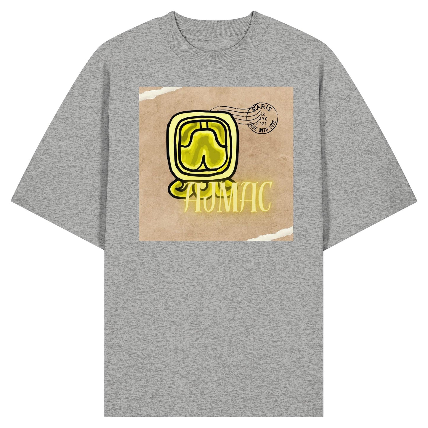 Organic Oversize Shirt - Gelbe Weisheit / Yellow wisdom