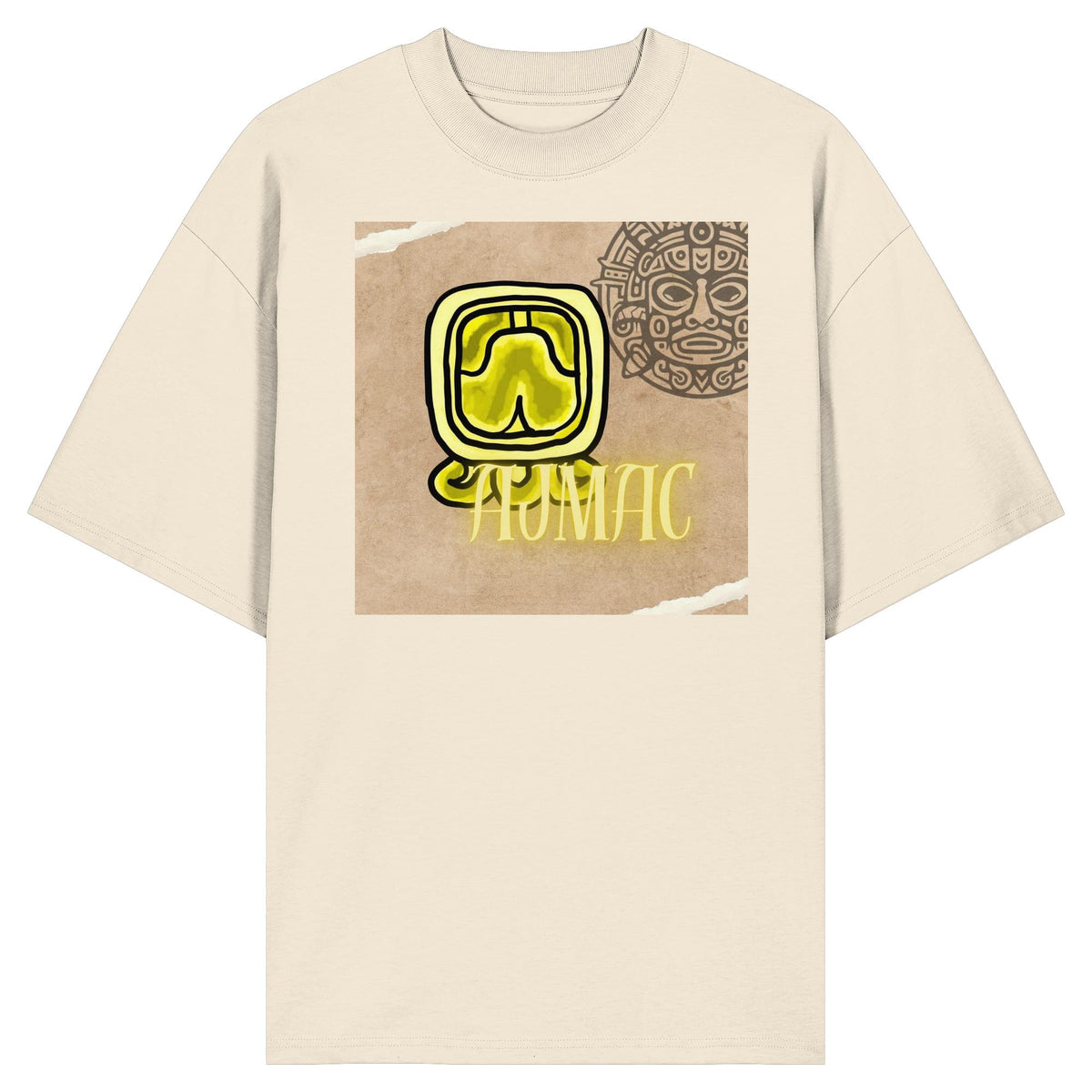 Organic Oversize Shirt - Gelbe Weisheit / yellow wisdom