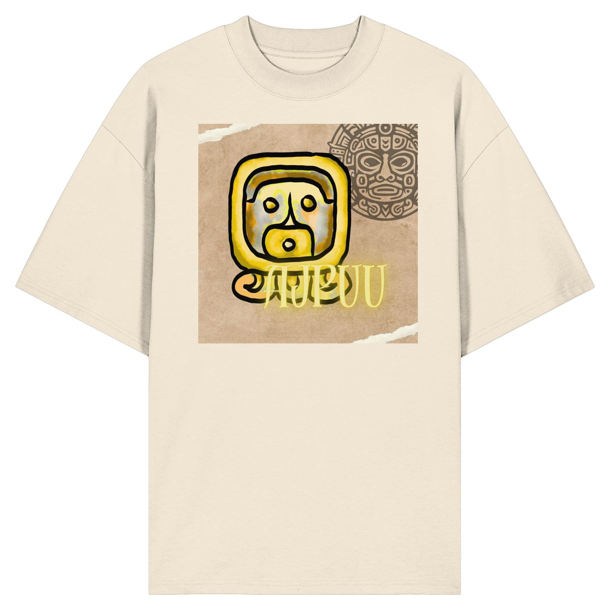 Organic Oversize Shirt - Gelbe Sonne / yellow sun