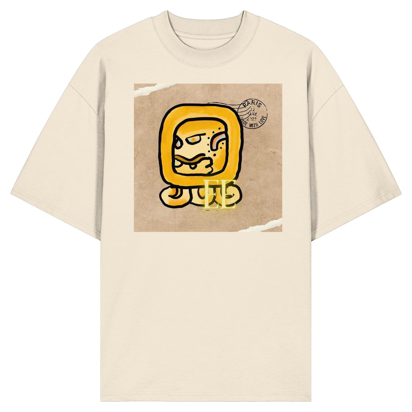 Organic Oversize Shirt - Gelbe Straße / Yellow road
