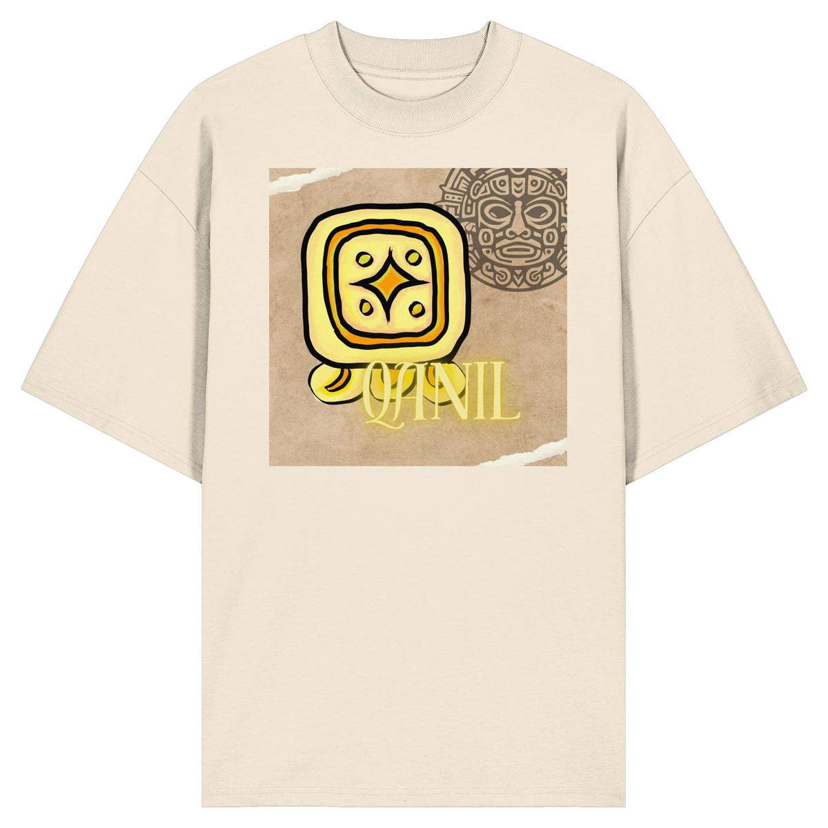 Organic Oversize Shirt - Gelber Stern / yellow star