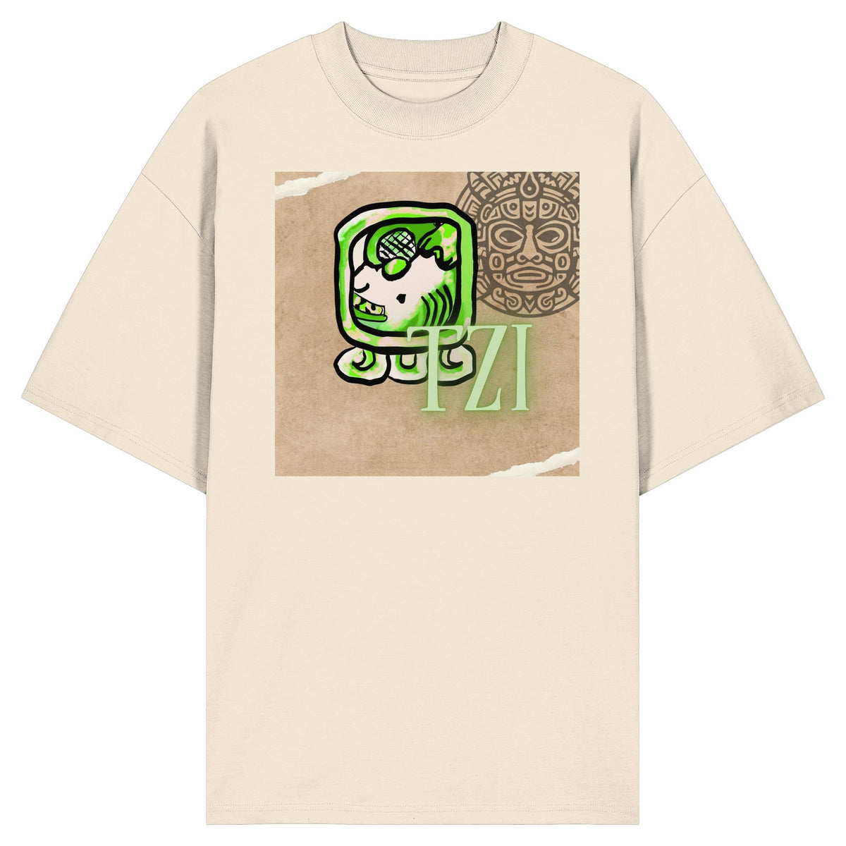 Organic Oversize Shirt - Weißer Hund / white dog