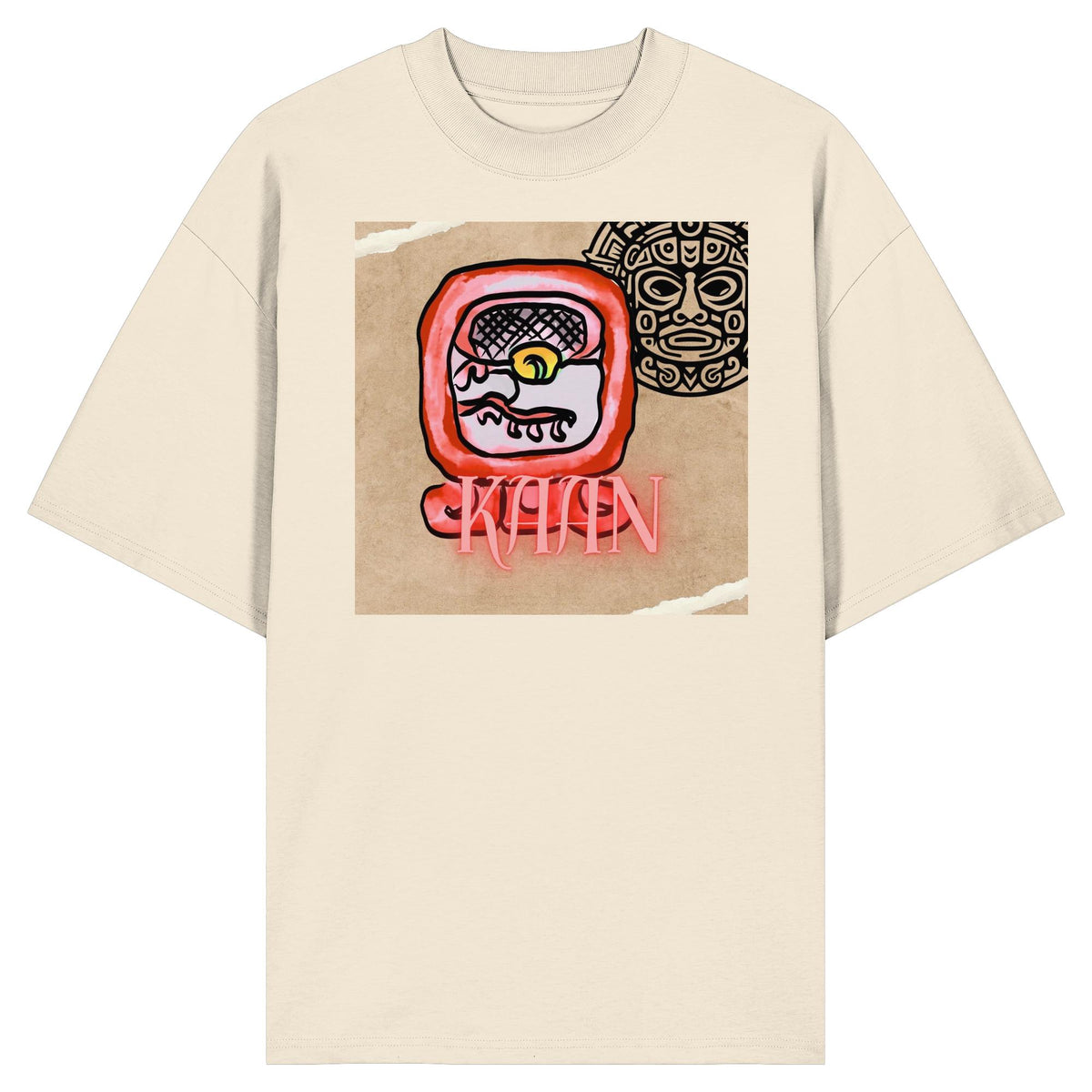 Organic Oversize Shirt - Rote Schlange / red serpent