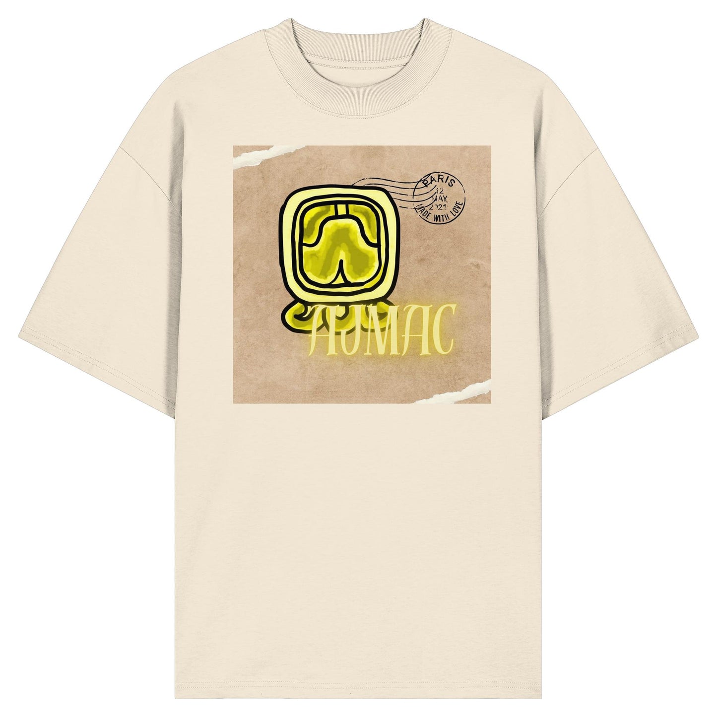 Organic Oversize Shirt - Gelbe Weisheit / Yellow wisdom