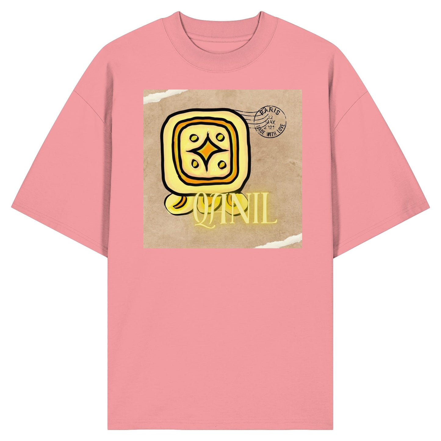 Organic Oversize Shirt - Gelber Stern / Yellow star