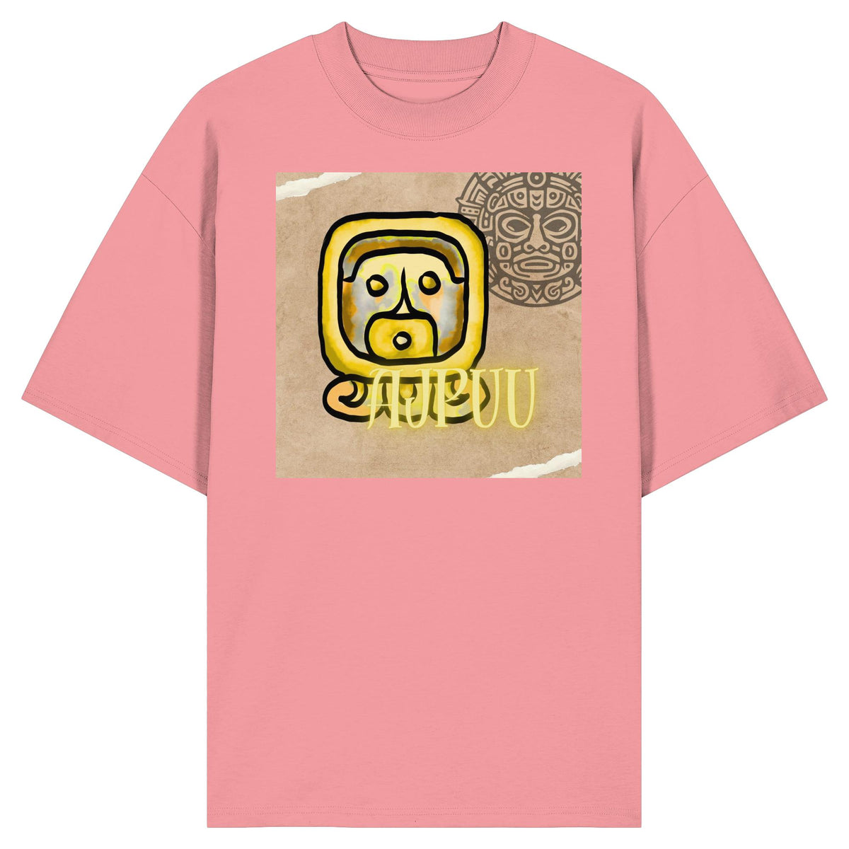 Organic Oversize Shirt - Gelbe Sonne / yellow sun